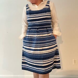 Nine West Navy and White Striped Dress